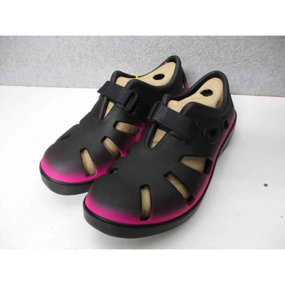 Oofos Oocandoo Womens Sz 10 Recovery Shoes Sandals Pink Black - Picture 2 of 7